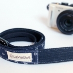 【LaVieShop＊手作雜貨】夏日必敗海軍船錨(深藍)．25mm手工 相機背帶．GF/NEX/單眼/類單．可訂製
